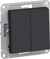 Переключатель без рамки Systeme Electric AtlasDesign 2-кл. проходной карбон картинка